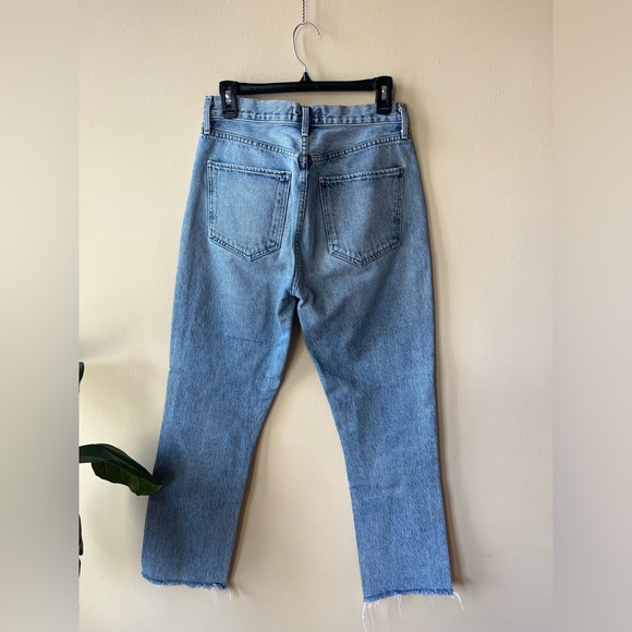 AGOLDE Riley High Rise Straight Crop Jeans Light Wash size 27 - Picture 5 of 6